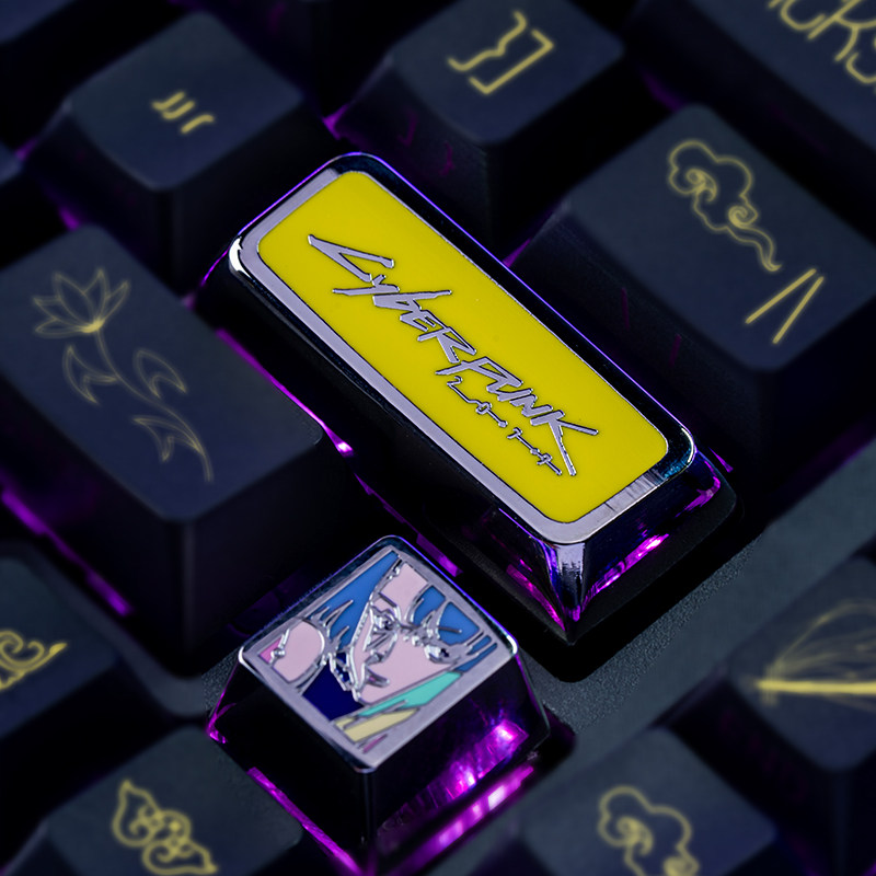 Japan Pc Gaming - Anime Keycaps Cyberpunk 2077 Theme Mechanical