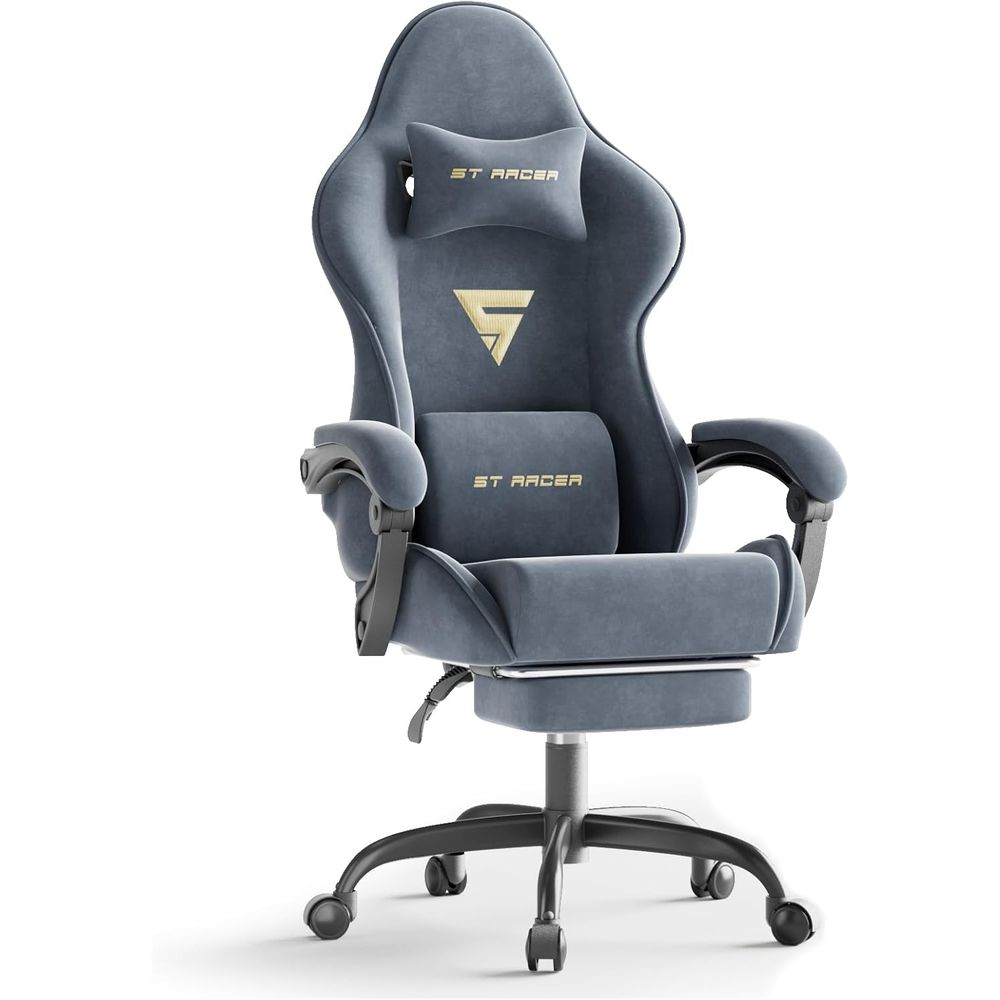 Gaming Chair - Ergonomic Gaming Chair with Footrest and