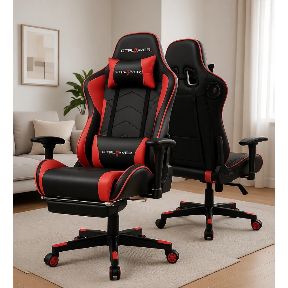 Gaming Chair - Ergonomic Gaming Chair with Bluetooth Speakers,