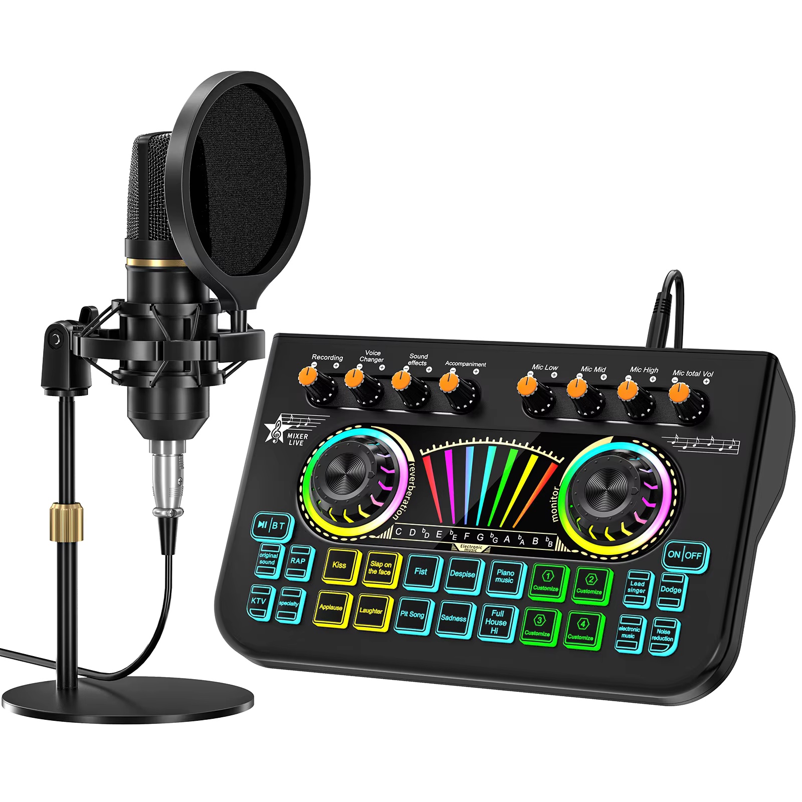 Pc Gaming Live Streaming - Tenlamp X3 BM800 Podcast Microphone Bundle