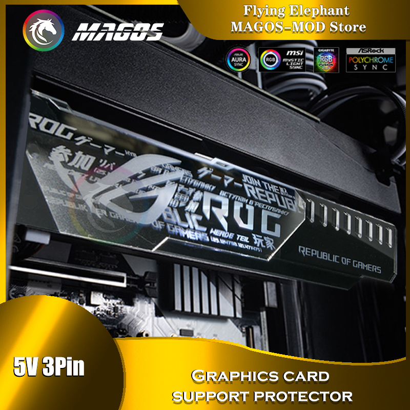 GPU Holder ARGB Silver Mirror  - Pc Gaming Msi ulasan dan harga