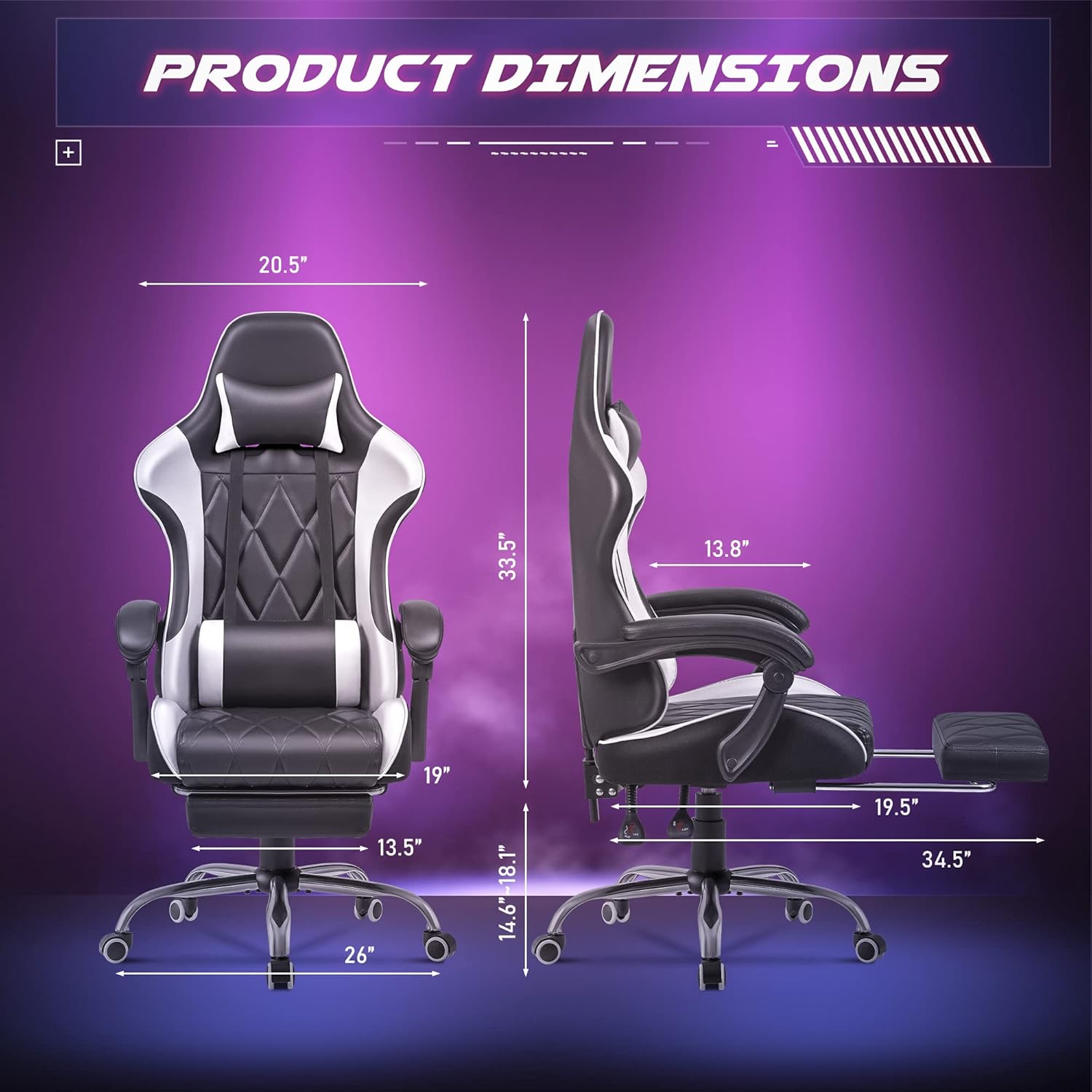 Gaming Chair, Computer Chair w - Gaming Chair ulasan dan harga