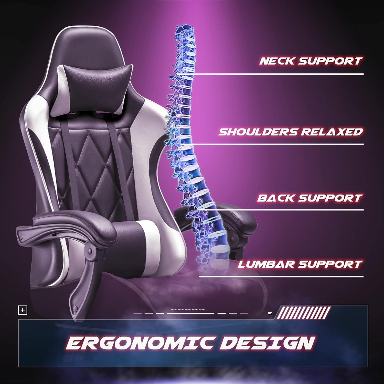Gaming Chair, Computer Chair w - Gaming Chair ulasan dan harga