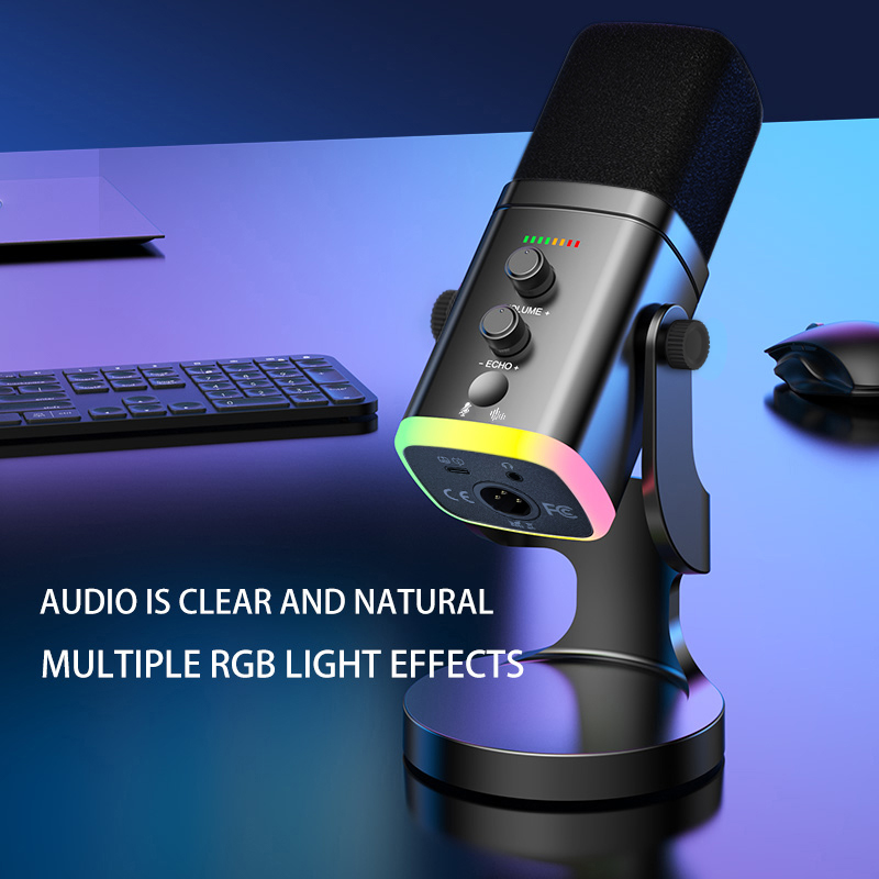 RGB Gaming Microphone USB Micr - Pc Gaming Live Streaming ulasan dan harga
