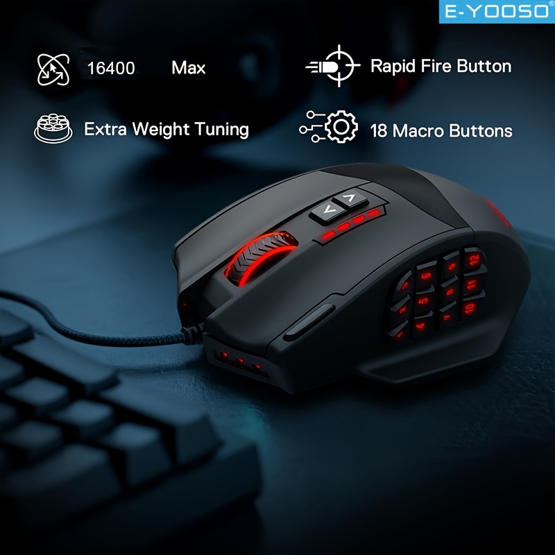 E-YOOSO RGB Wired Gaming Mouse - Pc Gaming Editing ulasan dan harga