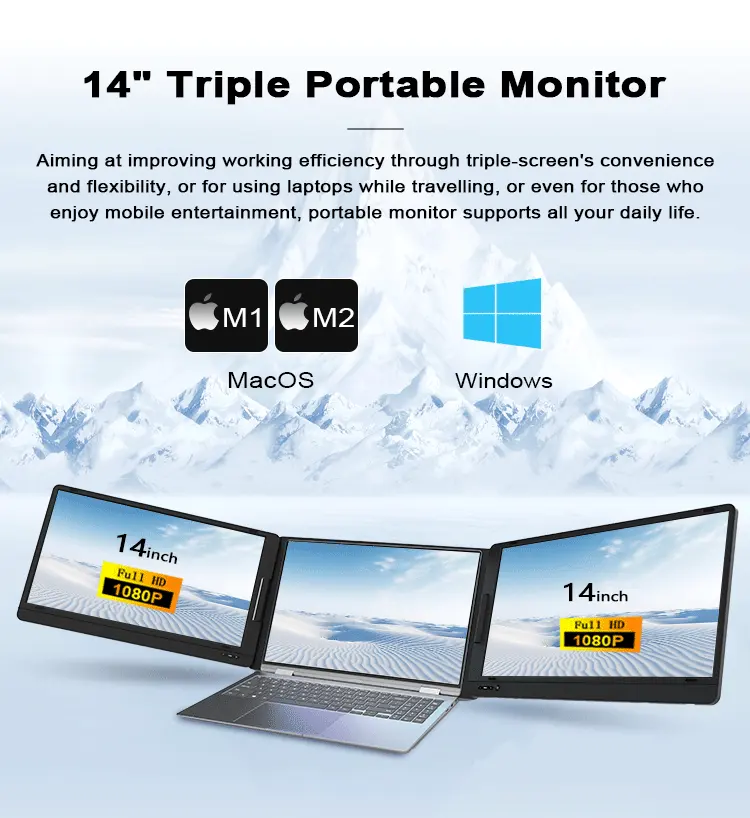Professional Triple Portable M - Monitor Stand ulasan dan harga
