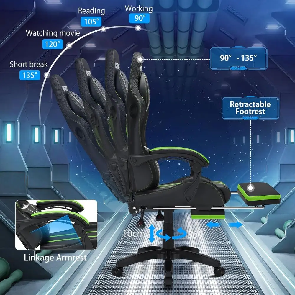 Ergonomic Massage Gaming Chair - Gaming Chair ulasan dan harga