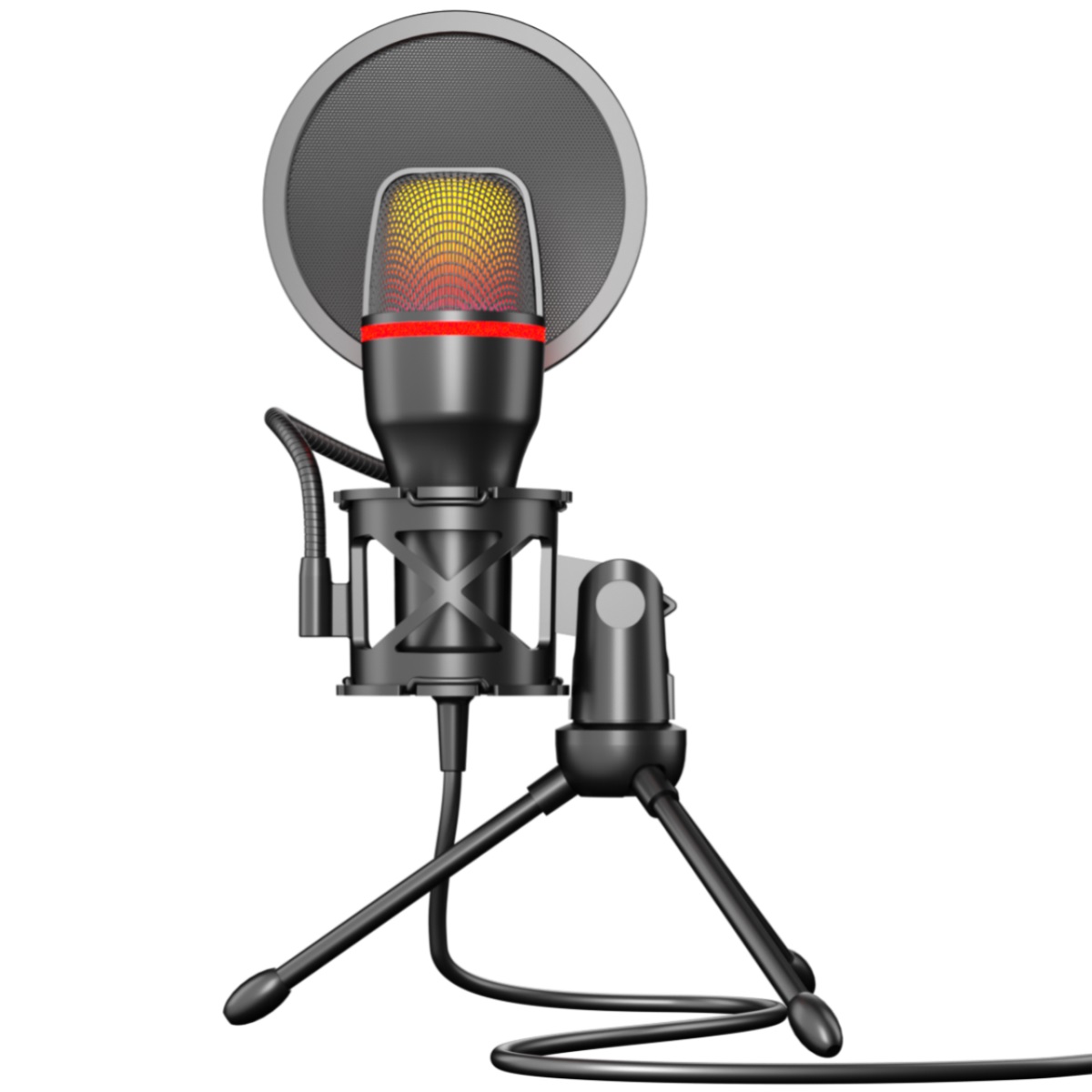 Professional Condenser Microph - Pc Gaming Live Streaming ulasan dan harga