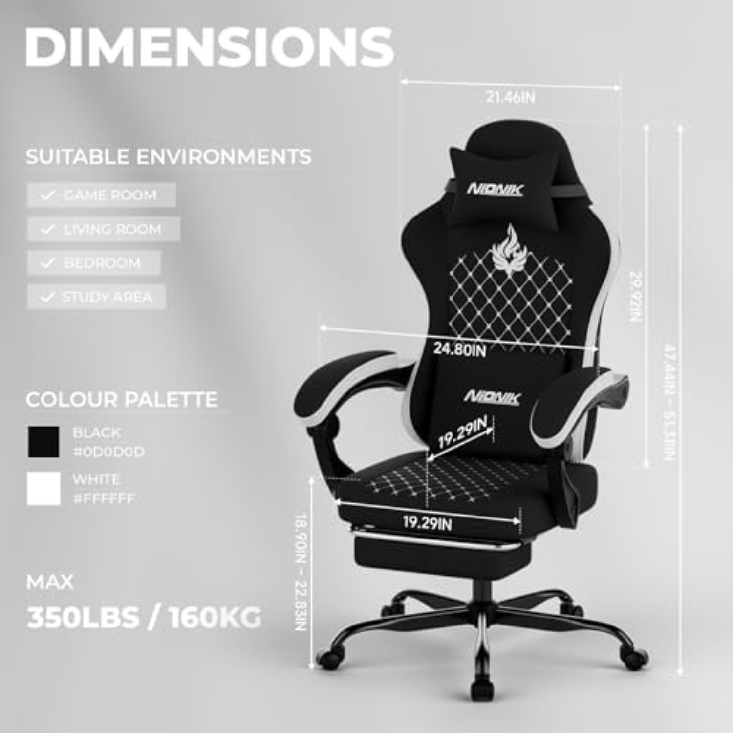 Gaming Chair with Massage,Ergo - Gaming Chair ulasan dan harga