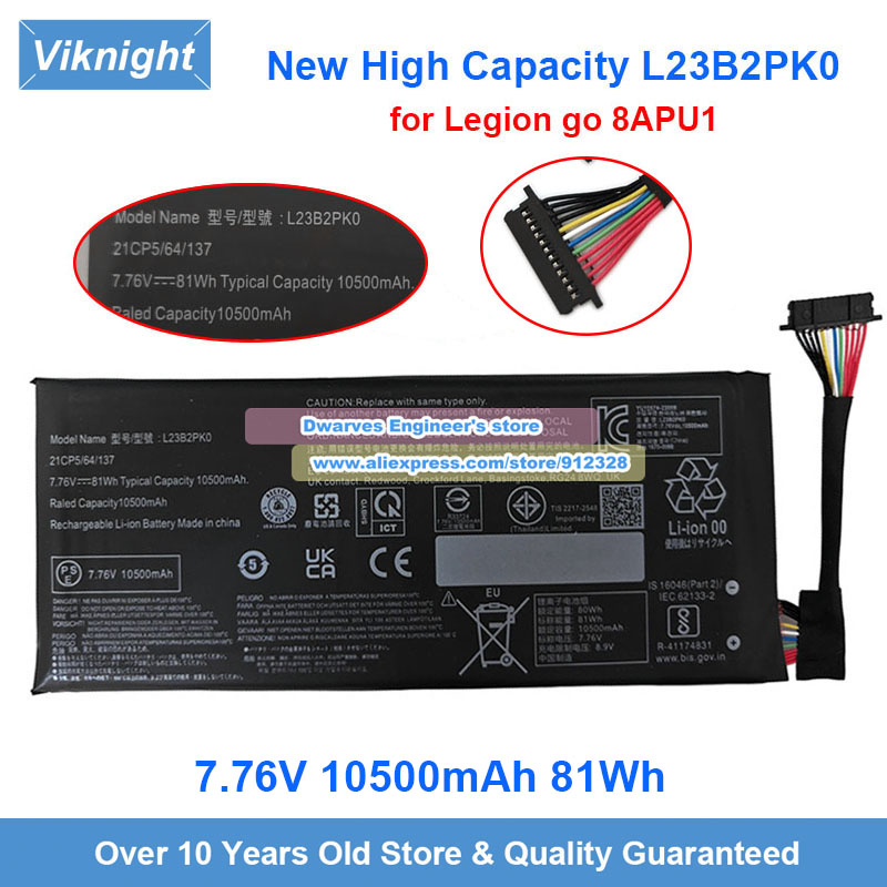New 7.76V 81Wh L23B2PK0 Batter - Pc Gaming Legion ulasan dan harga