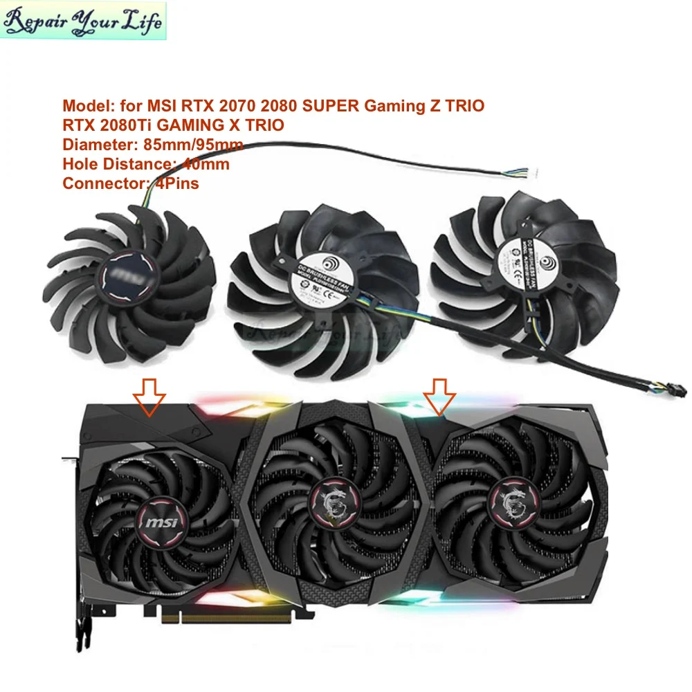 PC VGA Cooling Fan for MSI RTX - Pc Gaming Msi ulasan dan harga