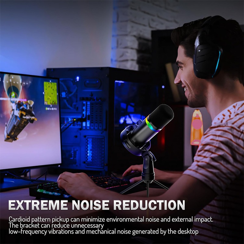 USB Gaming Microphone with Boo - Monitor Stand ulasan dan harga