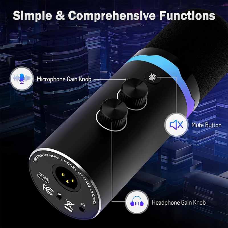 USB Gaming Microphone with Boo - Monitor Stand ulasan dan harga